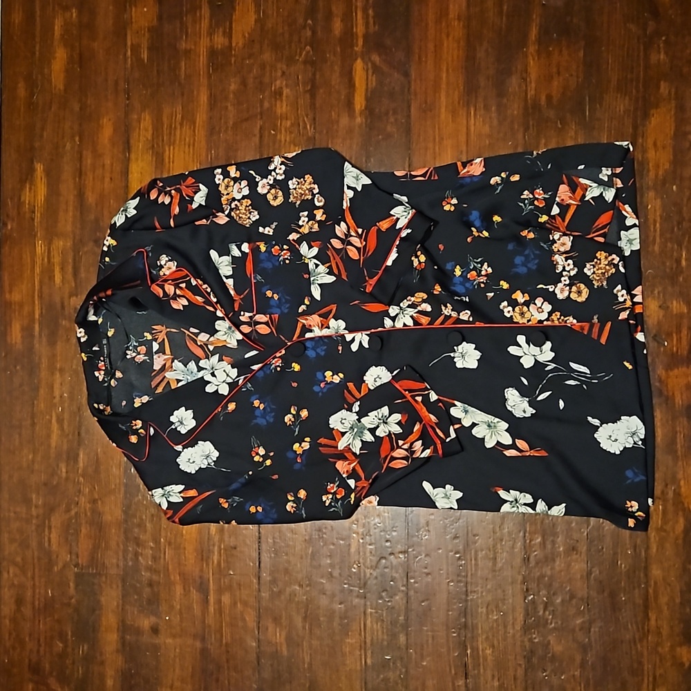 Zara printed mini shirt dress